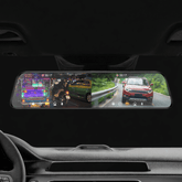 Bakspejl Dashcam med For- og Bakkamera – 10” IPS Touchskærm, Full HD 1080P videooptagelse fra både for- og bagside