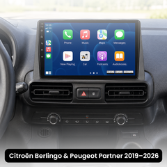 Citroën Berlingo/Peugeot Partner 19-26 - 10.1" Radio with Apple CarPlay and Android Auto 