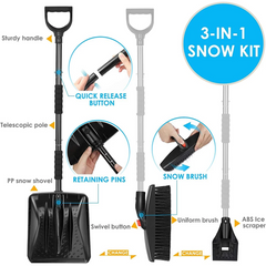 Winter set 3 in 1 with shovel, scraper and brush