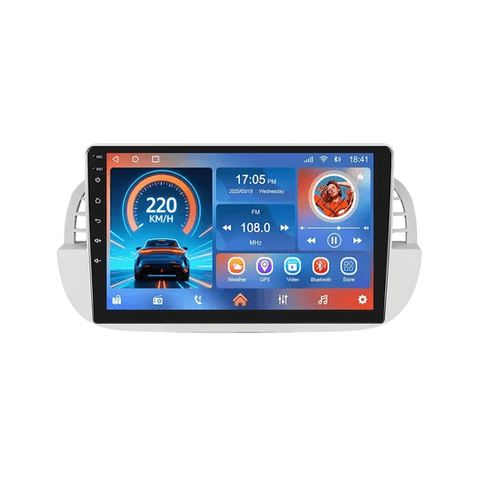 Fiat 500 07-15 - 9" Radio with Apple CarPlay and Android Auto – car radio with Apple CarPlay and Android Auto