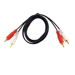 Cables de audio RCA - 1.5 metros (él para él, rojo y blanco)