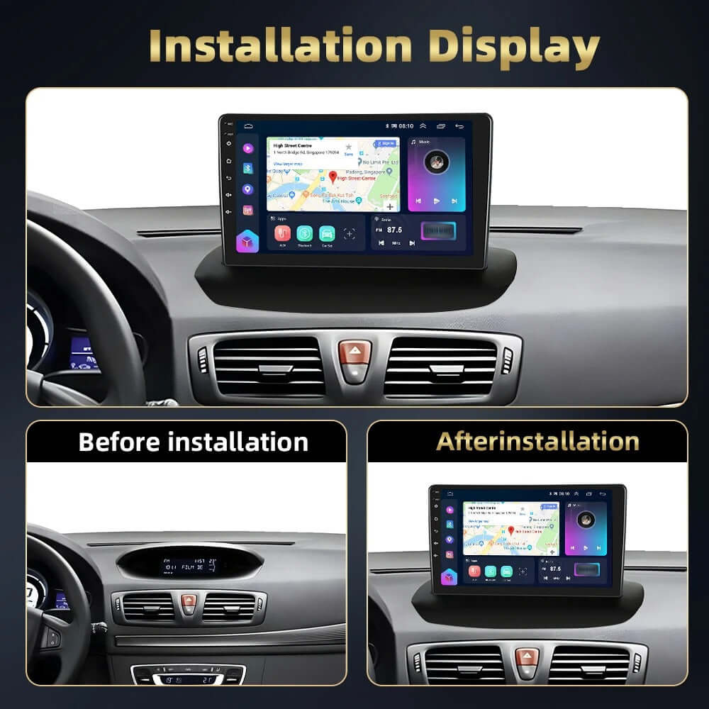 Renault Megane 08-14 - 9" Radio m. Apple CarPlay og Android Auto – Bilmedie.dk