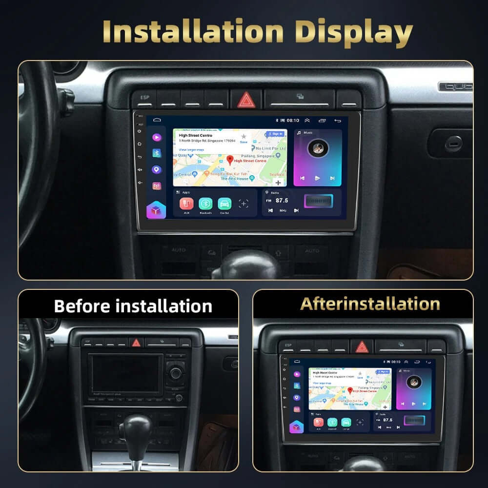 Audi A4 00-08 - 9" Radio m. Apple CarPlay og Android Auto – Bilmedie.dk