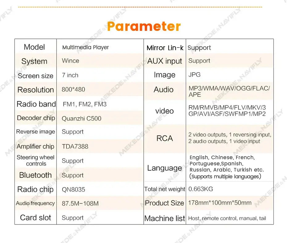 Universel - 7" 2-din radio m. Apple Carplay og Android Auto (kabel) – Bilmedie.dk