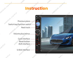 Universal - 7 "2 - vaše rádio s Apple CarPlay a Android Auto (kábel)