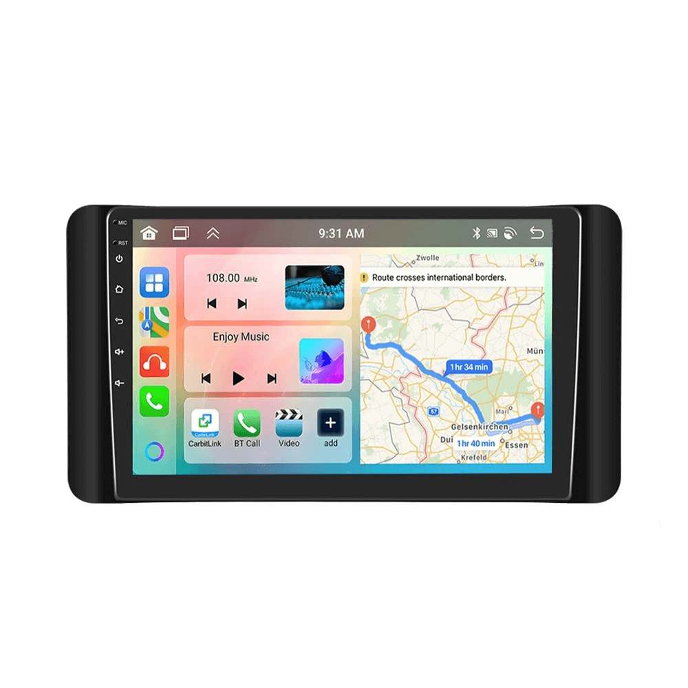 VW Polo/Skoda Scala/Skoda Kamiq 20-25 – 10,1" Radio med Apple CarPlay og Android Auto display med navigation og musik.