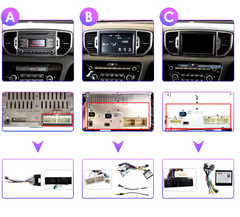Kia Sportage 16-18 - 9 "radio ar Apple CarPlay un Android Auto