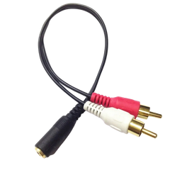 RCA až 3,5 mm Aux Splitter - on (červená/bílá) k ona (Jack)