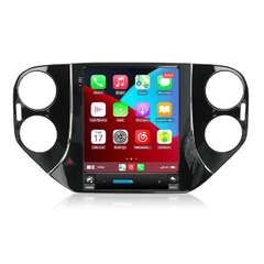 VW Tiguan 10–16 – 9,7” Radio m. Apple CarPlay og Android Auto skærm med moderne design.